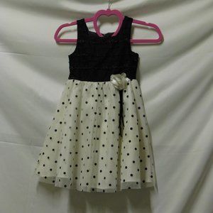 Jenny & Me Black Netting Bodice & Cream mesh dress